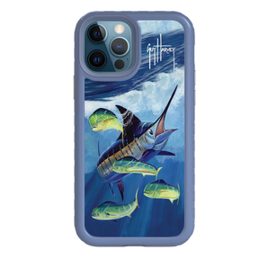 Guy Harvey Fortitude Series for Apple iPhone 12 / 12 Pro - Four Play - Custom Case - SlateBlue - cellhelmet