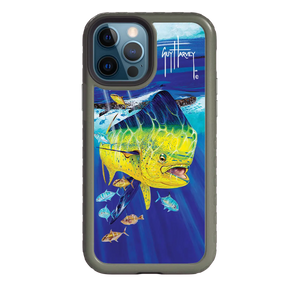 Guy Harvey Fortitude Series for Apple iPhone 12 / 12 Pro - Golden Prize - Custom Case - OliveDrabGreen - cellhelmet