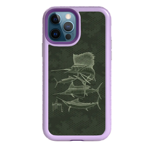 Guy Harvey Fortitude Series for Apple iPhone 12 / 12 Pro - Green Camo - Custom Case - LilacBlossom - cellhelmet