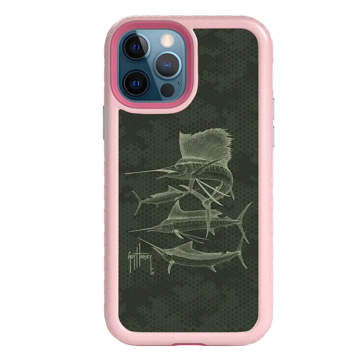 Guy Harvey Fortitude Series for Apple iPhone 12 / 12 Pro - Green Camo - Custom Case - PinkMagnolia - cellhelmet