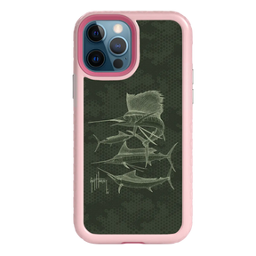 Guy Harvey Fortitude Series for Apple iPhone 12 / 12 Pro - Green Camo - Custom Case - PinkMagnolia - cellhelmet