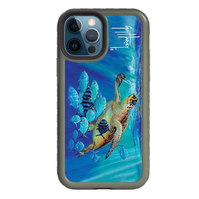 Guy Harvey Fortitude Series for Apple iPhone 12 / 12 Pro - Hawksbill Caravan - Custom Case - OliveDrabGreen - cellhelmet
