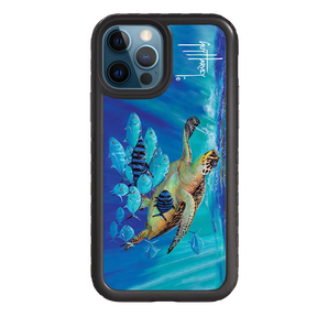 Guy Harvey Fortitude Series for Apple iPhone 12 / 12 Pro - Hawksbill Caravan - Custom Case - OnyxBlack - cellhelmet
