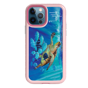 Guy Harvey Fortitude Series for Apple iPhone 12 / 12 Pro - Hawksbill Caravan - Custom Case - PinkMagnolia - cellhelmet