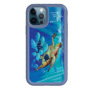Guy Harvey Fortitude Series for Apple iPhone 12 / 12 Pro - Hawksbill Caravan - Custom Case - SlateBlue - cellhelmet