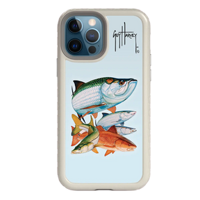 Guy Harvey Fortitude Series for Apple iPhone 12 / 12 Pro - Inshore Collage - Custom Case - Gray - cellhelmet