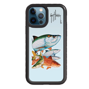 Guy Harvey Fortitude Series for Apple iPhone 12 / 12 Pro - Inshore Collage - Custom Case - OnyxBlack - cellhelmet