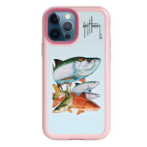 Guy Harvey Fortitude Series for Apple iPhone 12 / 12 Pro - Inshore Collage - Custom Case - PinkMagnolia - cellhelmet