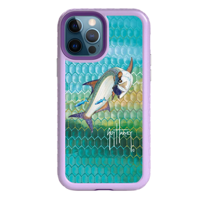 Guy Harvey Fortitude Series for Apple iPhone 12 / 12 Pro - Tarpon Skin - Custom Case - LilacBlossom - cellhelmet