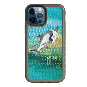 Guy Harvey Fortitude Series for Apple iPhone 12 / 12 Pro - Tarpon Skin - Custom Case - OliveDrabGreen - cellhelmet