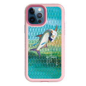 Guy Harvey Fortitude Series for Apple iPhone 12 / 12 Pro - Tarpon Skin - Custom Case - PinkMagnolia - cellhelmet