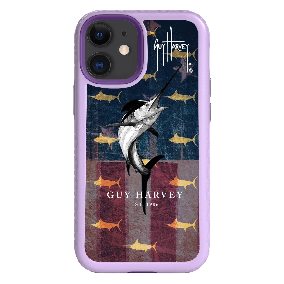 Guy Harvey Fortitude Series for Apple iPhone 12 Mini - American Marlin - Custom Case - LilacBlossom - cellhelmet