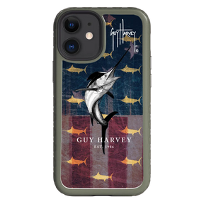 Guy Harvey Fortitude Series for Apple iPhone 12 Mini - American Marlin - Custom Case - OliveDrabGreen - cellhelmet