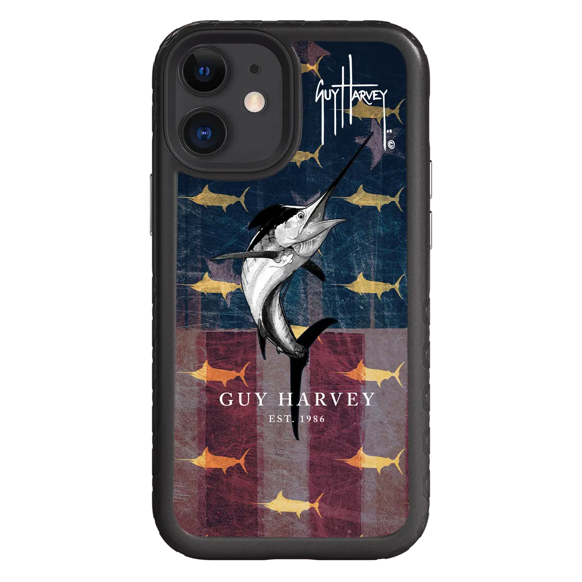 Guy Harvey Fortitude Series for Apple iPhone 12 Mini - American Marlin - Custom Case - OnyxBlack - cellhelmet