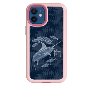 Guy Harvey Fortitude Series for Apple iPhone 12 Mini - Blue Camo - Custom Case - PinkMagnolia - cellhelmet