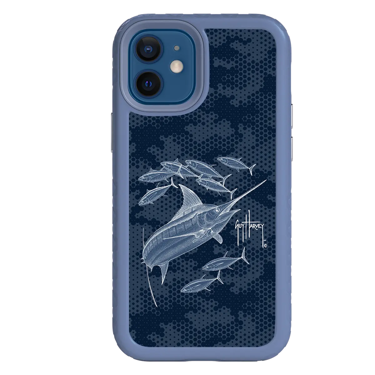 Guy Harvey Fortitude Series for Apple iPhone 12 Mini - Blue Camo - Custom Case - SlateBlue - cellhelmet