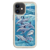 Guy Harvey Fortitude Series for Apple iPhone 12 Mini - Bottlenose Dolphins - Custom Case - Gray - cellhelmet