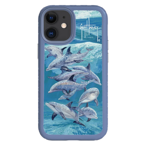 Guy Harvey Fortitude Series for Apple iPhone 12 Mini - Bottlenose Dolphins - Custom Case - SlateBlue - cellhelmet