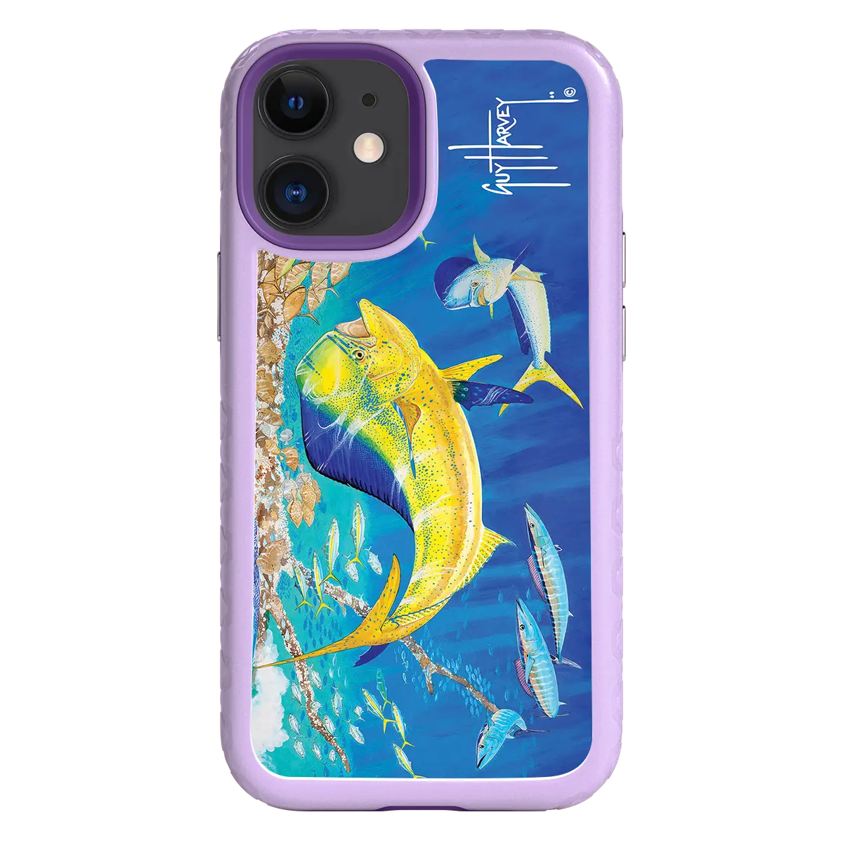 Guy Harvey Fortitude Series for Apple iPhone 12 Mini - Dolphin Oasis - Custom Case - LilacBlossom - cellhelmet
