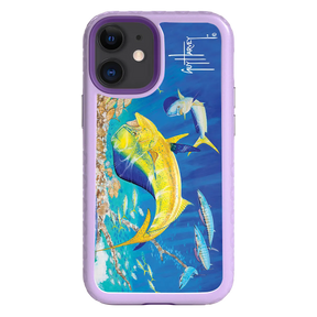 Guy Harvey Fortitude Series for Apple iPhone 12 Mini - Dolphin Oasis - Custom Case - LilacBlossom - cellhelmet
