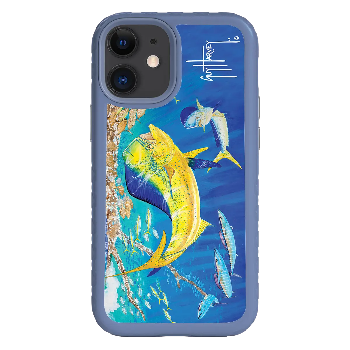 Guy Harvey Fortitude Series for Apple iPhone 12 Mini - Dolphin Oasis - Custom Case - SlateBlue - cellhelmet