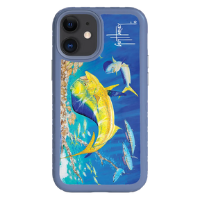 Guy Harvey Fortitude Series for Apple iPhone 12 Mini - Dolphin Oasis - Custom Case - SlateBlue - cellhelmet