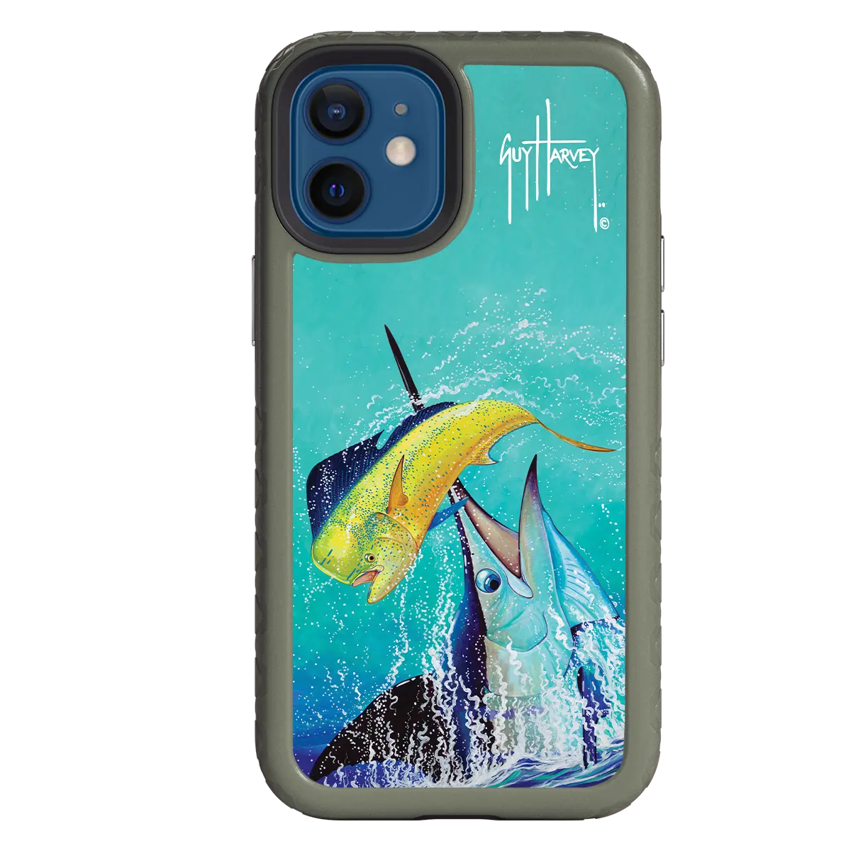 Guy Harvey Fortitude Series for Apple iPhone 12 Mini - El Dorado II - Custom Case - OliveDrabGreen - cellhelmet