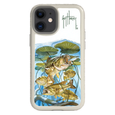 Guy Harvey Fortitude Series for Apple iPhone 12 Mini - Five Largemouth Under Lilypads - Custom Case - Gray - cellhelmet
