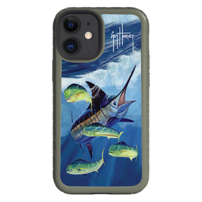 Guy Harvey Fortitude Series for Apple iPhone 12 Mini - Four Play - Custom Case - OliveDrabGreen - cellhelmet