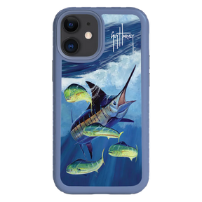Guy Harvey Fortitude Series for Apple iPhone 12 Mini - Four Play - Custom Case - SlateBlue - cellhelmet