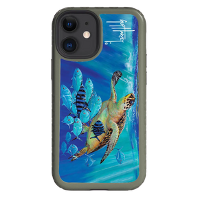 Guy Harvey Fortitude Series for Apple iPhone 12 Mini - Hawksbill Caravan - Custom Case - OliveDrabGreen - cellhelmet