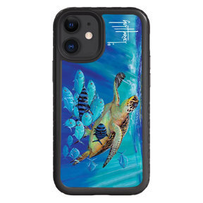Guy Harvey Fortitude Series for Apple iPhone 12 Mini - Hawksbill Caravan - Custom Case - OnyxBlack - cellhelmet