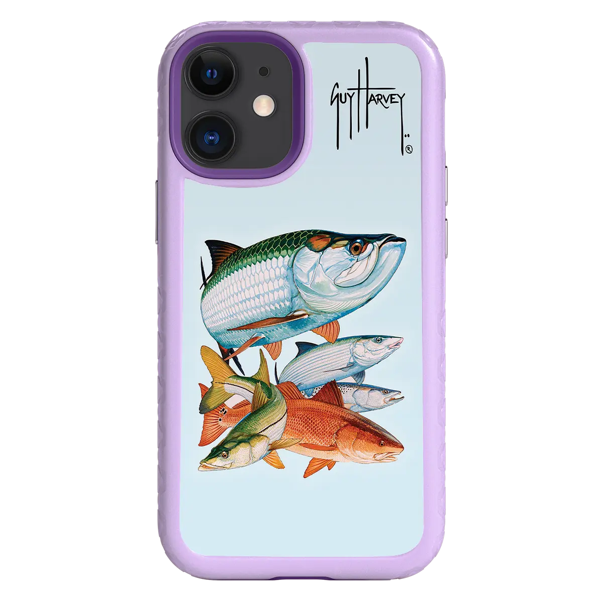 Guy Harvey Fortitude Series for Apple iPhone 12 Mini - Inshore Collage - Custom Case - LilacBlossom - cellhelmet