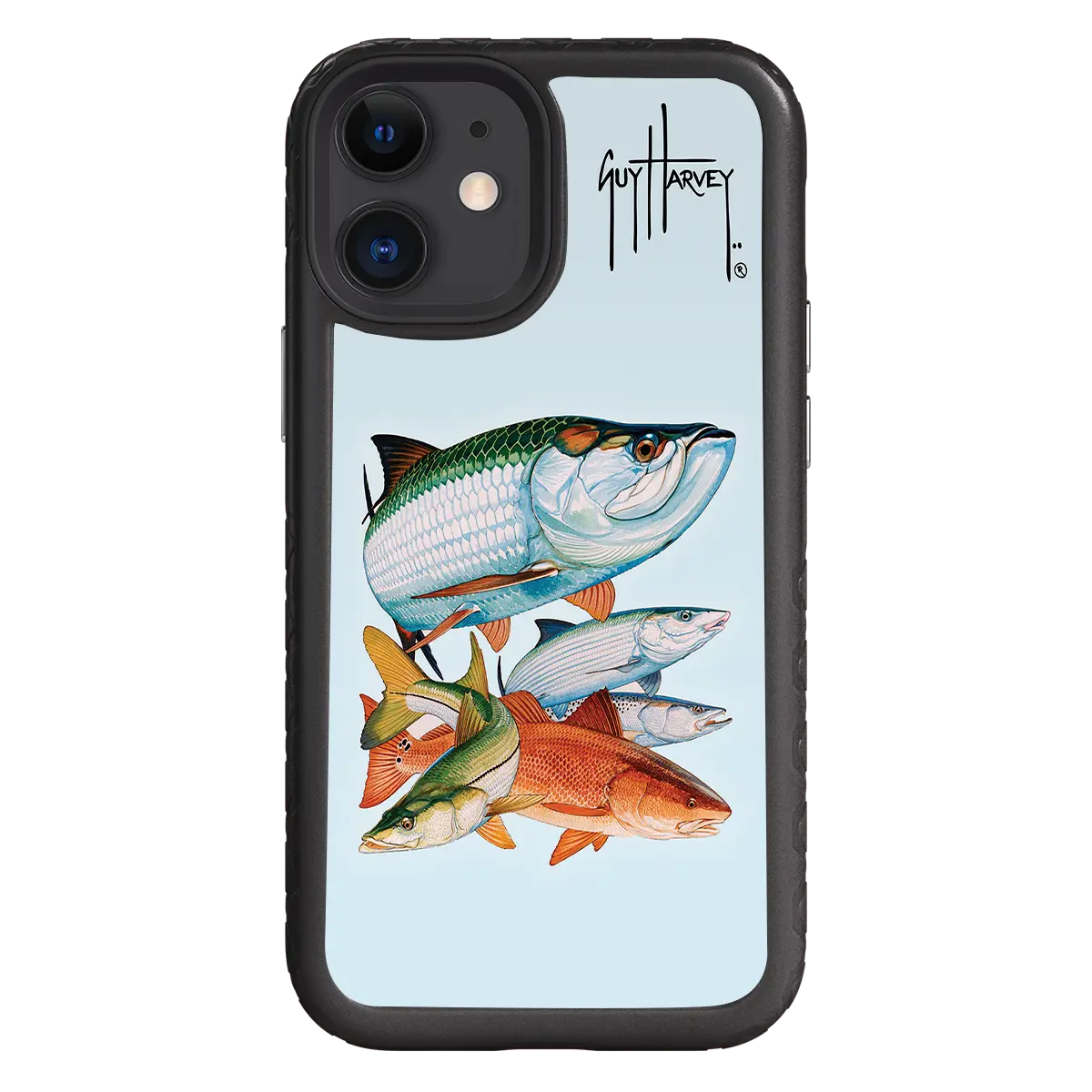 Guy Harvey Fortitude Series for Apple iPhone 12 Mini - Inshore Collage - Custom Case - OnyxBlack - cellhelmet