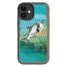 Guy Harvey Fortitude Series for Apple iPhone 12 Mini - Tarpon Skin - Custom Case - OliveDrabGreen - cellhelmet