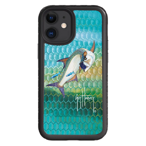 Guy Harvey Fortitude Series for Apple iPhone 12 Mini - Tarpon Skin - Custom Case - OnyxBlack - cellhelmet