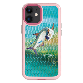 Guy Harvey Fortitude Series for Apple iPhone 12 Mini - Tarpon Skin - Custom Case - PinkMagnolia - cellhelmet
