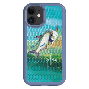 Guy Harvey Fortitude Series for Apple iPhone 12 Mini - Tarpon Skin - Custom Case - SlateBlue - cellhelmet
