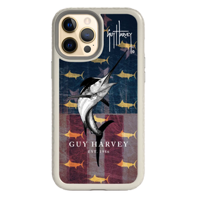 Guy Harvey Fortitude Series for Apple iPhone 12 Pro Max - American Marlin - Custom Case - Gray - cellhelmet