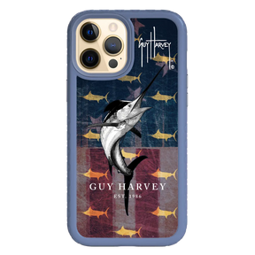 Guy Harvey Fortitude Series for Apple iPhone 12 Pro Max - American Marlin - Custom Case - SlateBlue - cellhelmet