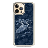 Guy Harvey Fortitude Series for Apple iPhone 12 Pro Max - Blue Camo - Custom Case - Gray - cellhelmet