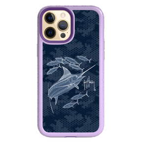 Guy Harvey Fortitude Series for Apple iPhone 12 Pro Max - Blue Camo - Custom Case - LilacBlossom - cellhelmet