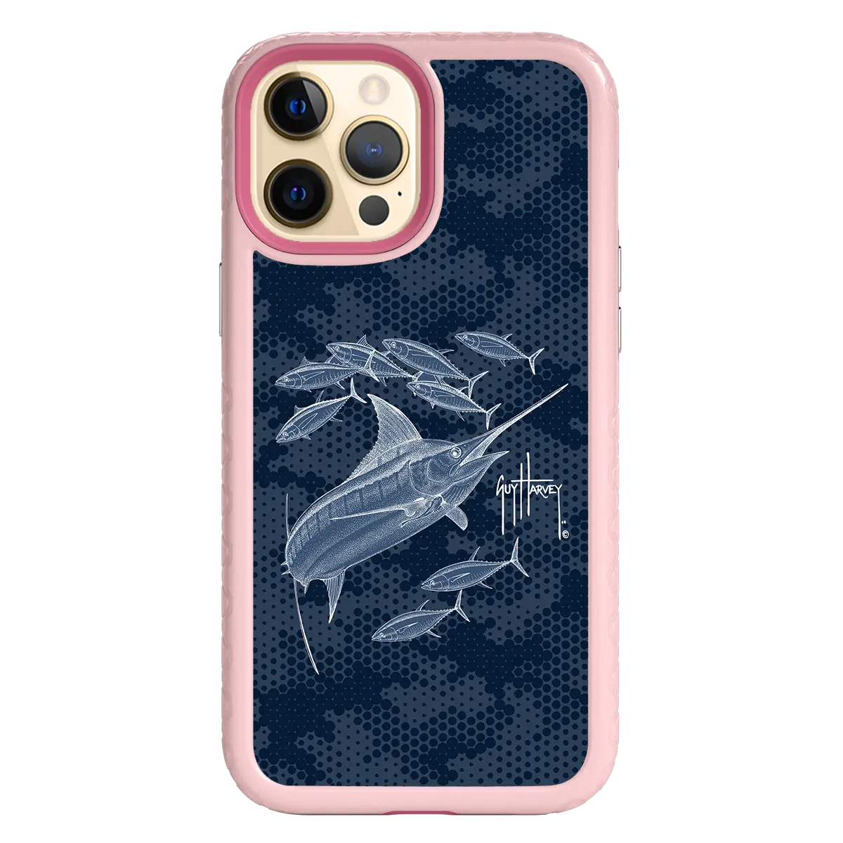 Guy Harvey Fortitude Series for Apple iPhone 12 Pro Max - Blue Camo - Custom Case - PinkMagnolia - cellhelmet