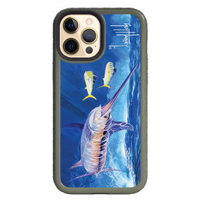 Guy Harvey Fortitude Series for Apple iPhone 12 Pro Max - Bullseye Sword - Custom Case - OliveDrabGreen - cellhelmet