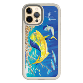 Guy Harvey Fortitude Series for Apple iPhone 12 Pro Max - Dolphin Oasis - Custom Case - Gray - cellhelmet