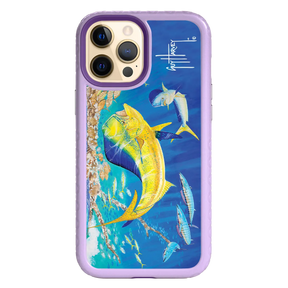 Guy Harvey Fortitude Series for Apple iPhone 12 Pro Max - Dolphin Oasis - Custom Case - LilacBlossom - cellhelmet