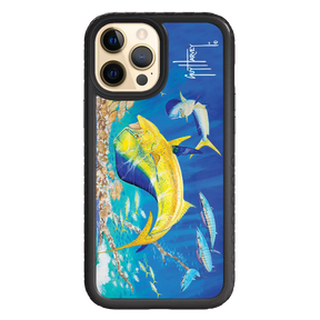 Guy Harvey Fortitude Series for Apple iPhone 12 Pro Max - Dolphin Oasis - Custom Case - OnyxBlack - cellhelmet