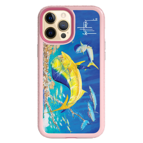 Guy Harvey Fortitude Series for Apple iPhone 12 Pro Max - Dolphin Oasis - Custom Case - PinkMagnolia - cellhelmet