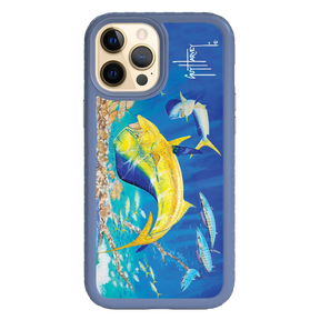 Guy Harvey Fortitude Series for Apple iPhone 12 Pro Max - Dolphin Oasis - Custom Case - SlateBlue - cellhelmet