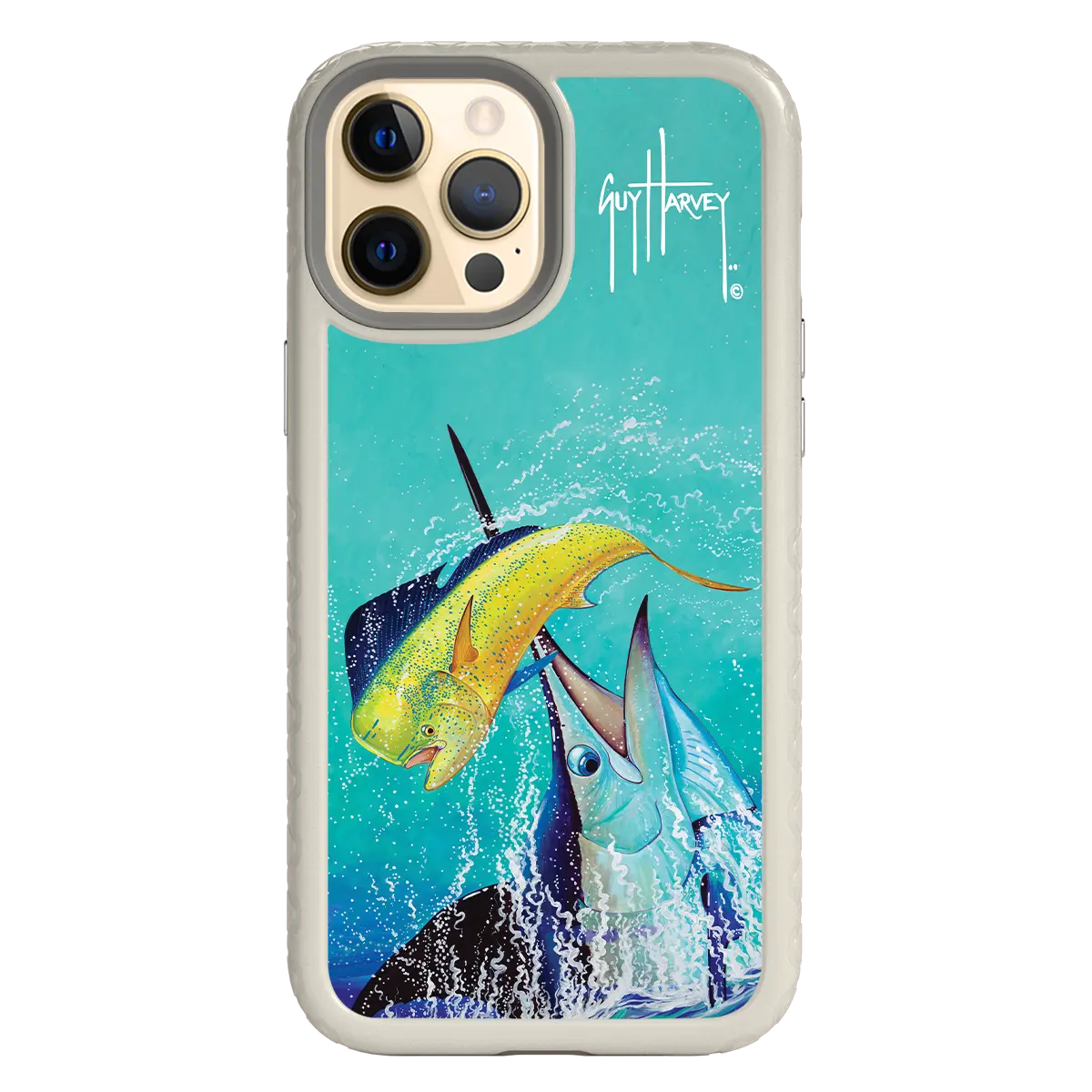 Guy Harvey Fortitude Series for Apple iPhone 12 Pro Max - El Dorado II - Custom Case - Gray - cellhelmet